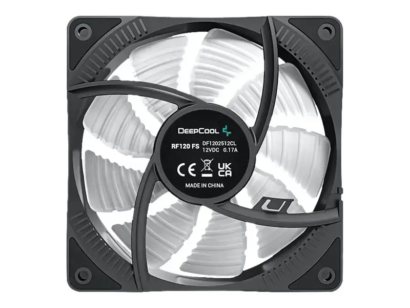 "DeepCool RF120 FS", ventiliatorius, 12 cm, 500 aps/min, 1500 aps/min, 27 dB, 56,6 cfm