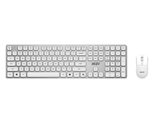 MSI FORGE K210 WIRELESS COMBO WHITE US | Keyboard and Mouse Set | Wireless | Mouse included | US | White
