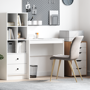 Rašomasis stalas Baltas MDF 80 x 40 x 76 cm Paprastas