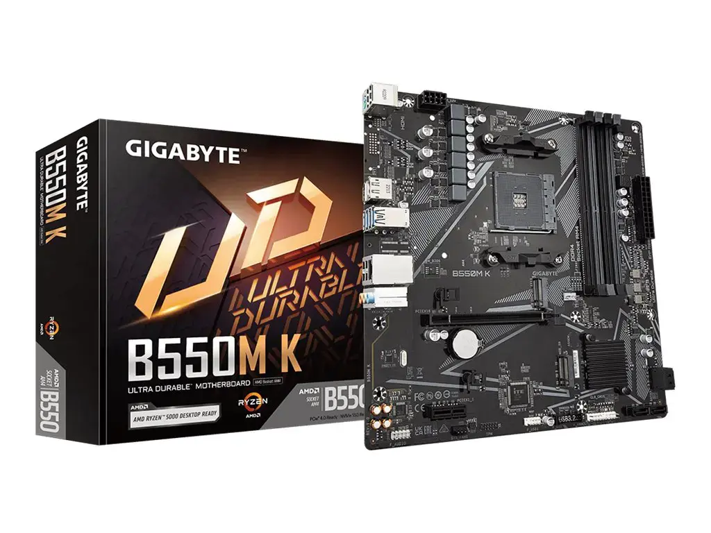 "Gigabyte B550M K 1.0", AMD, "Socket AM4", "AMD Ryzen™ 5", DDR4-SDRAM, 128 GB, DIMM
