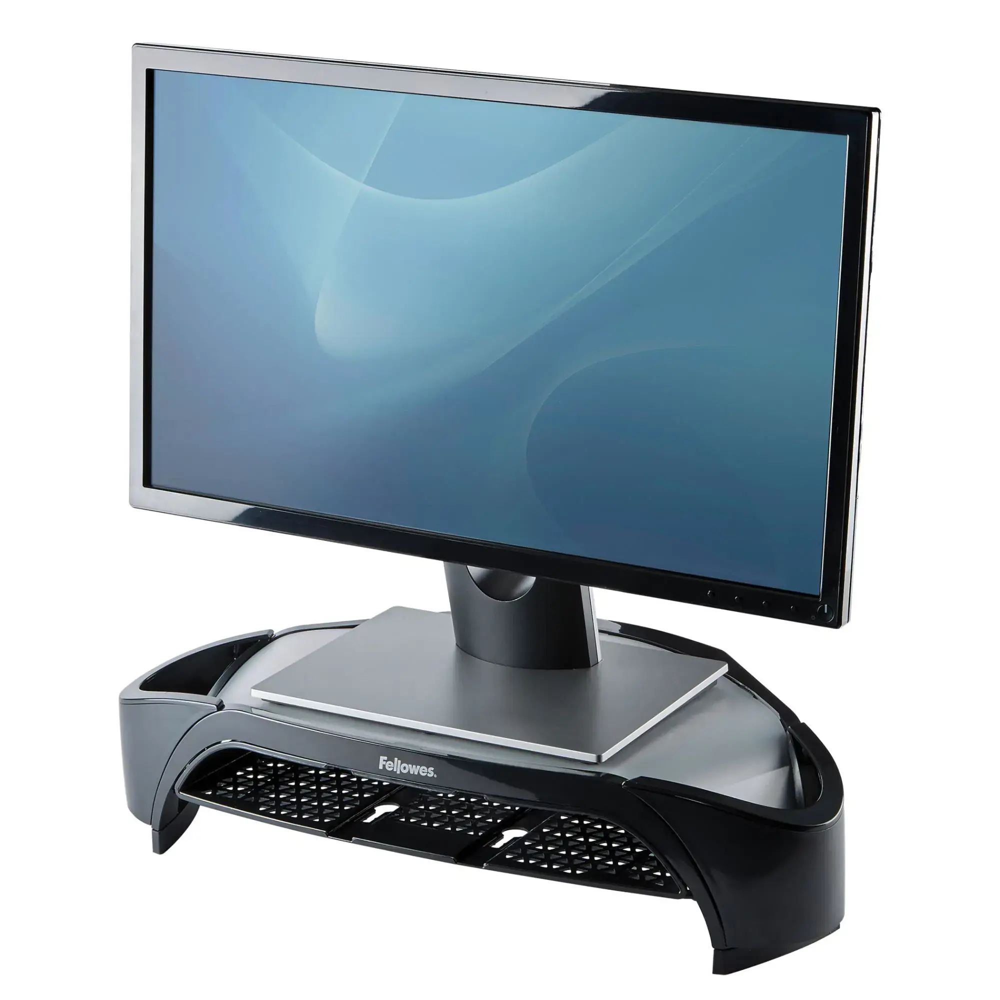 Fellowes Smart Suites Monitor Riser Plus, 10 kg, 53.3 cm (21"), Height adjustment, Black