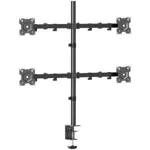 ONKRON Quad Monitor Stand for 13 to 34-Inch LCD LED OLED Screens up to 8 kg, Black