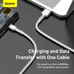 USB cable for USB-C Baseus Cafule, 66W, 1m (white)