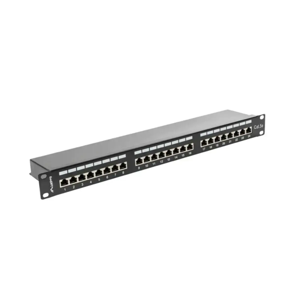 LANBERG PPS5-1024-B Lanberg Patch Panel 24 prievadų 1U, kat. 5e, ekranuota, juoda