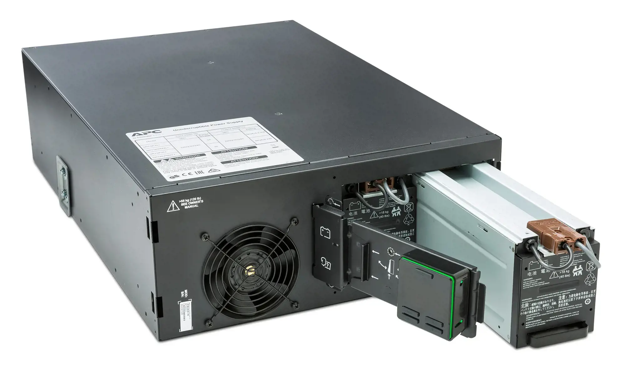 "APC Smart-UPS On-Line", dvigubos konversijos (prijungtas), 6 kVA, 6000 W, sinusinis, 100 V, 275 V