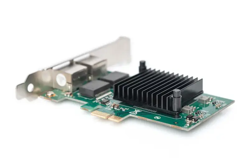 DIGITUS DN-10132 Gigabit Ethernet PCI Express kortelė 2 prievadų 32 bitų žemo profilio laikiklis "Intel" mikroschemų rinkinys