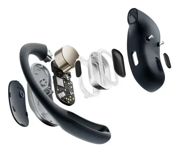 SHOKZ OpenFit Air, Wireless, 50 - 16000 Hz, Calls/Music/Sport/Everyday, Headset, Black