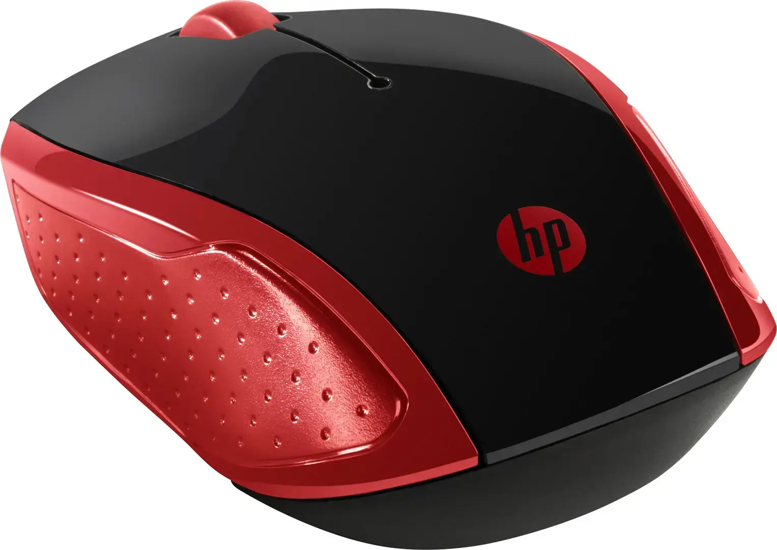 HP belaidė pelė 200 (Empress Red), dvipusė, optinė, RF belaidė, 1000 DPI, juoda, raudona