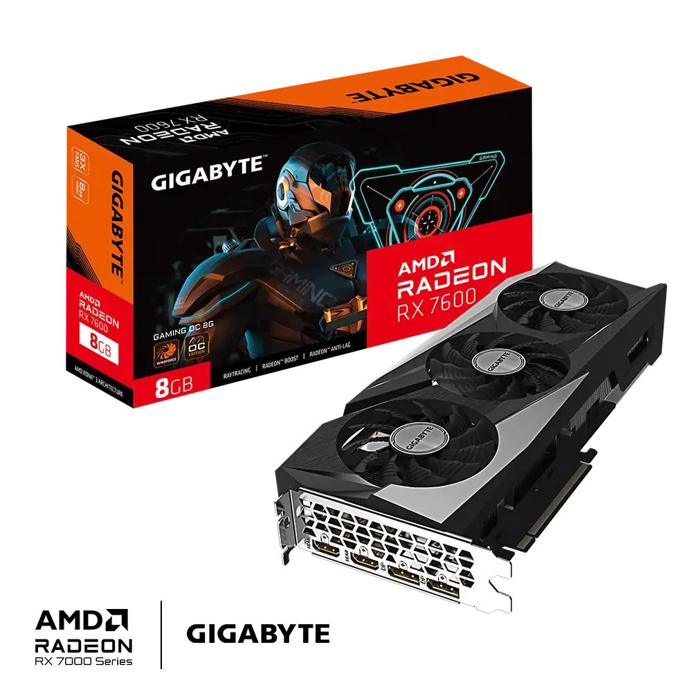 Vaizdo plokštė GIGABYTE Radeon RX 7600 8 GB, GDDR6, GV-R76GAMINGOC-8GD