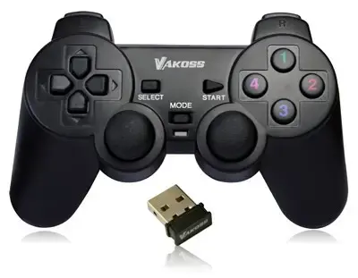Vakoss GP-4705BK Gaming Controller Black RF Gamepad Analogue / Digital PC, Playstation 3