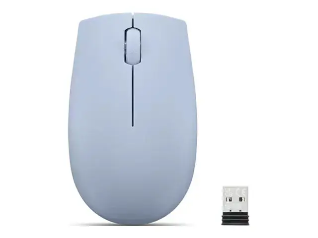 Lenovo 300 Wireless Compact Maus Kabellos Optisch Blau 3 Tasten 1000 dpi, Ambidextrous, Optical, RF Wireless, 1000 DPI, Blue