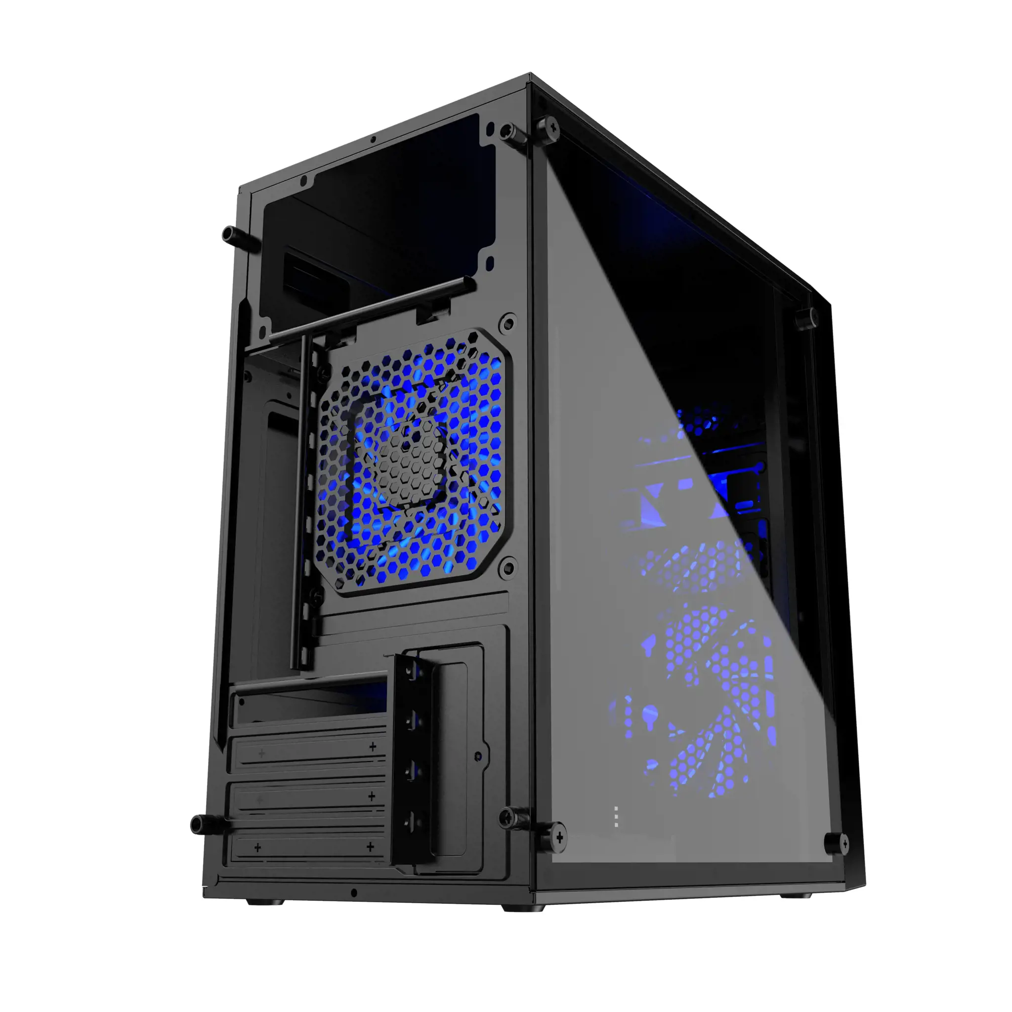 GEMBIRD CCC-FORNAX-960B Gaming design PC case 3 x 12 cm fans blue