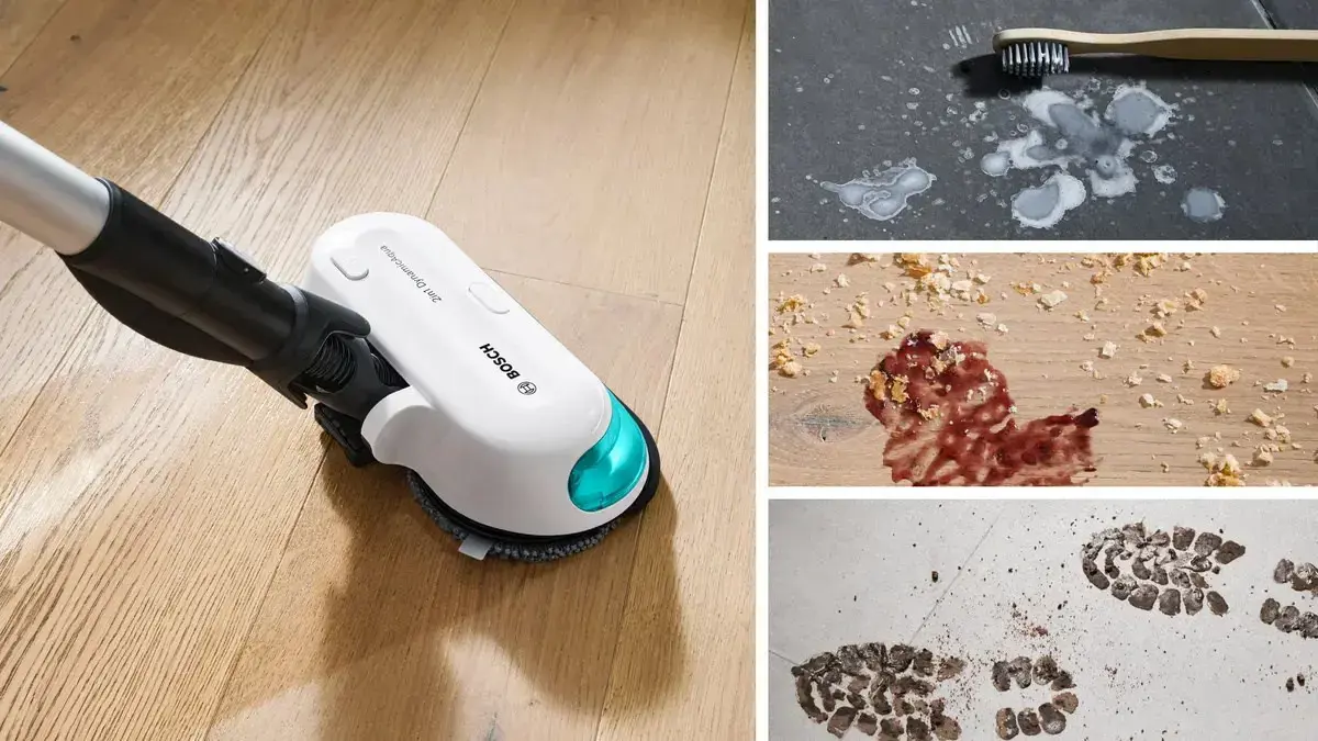Cordless 2-in-1 hoover, vacuuming and mopping Unlimited 7 ProHygienic Aqua White