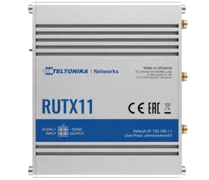 TELTONIKA RUTX11 LTE-A/CAT6/Dual WiFi Band ir BLE pramoninis maršrutizatorius su dviem SIM kortelėmis