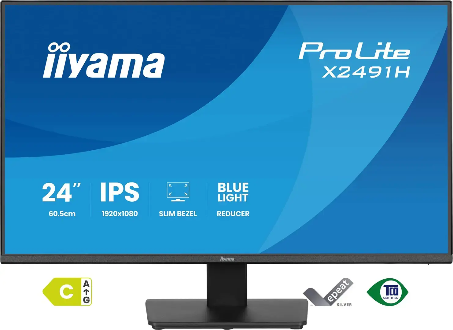 iiyama ProLite X2491H-B1 computer monitor 60.5 cm (23.8") 1920 x 1080 pixels Full HD LCD Black