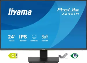 iiyama ProLite X2491H-B1 computer monitor 60.5 cm (23.8") 1920 x 1080 pixels Full HD LCD Black