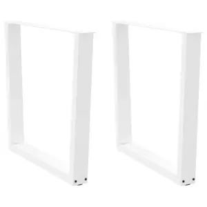 Valgomojo stalo kojelės, 2 vnt., baltos, 90x(72-73,3) cm, plienas, V formos