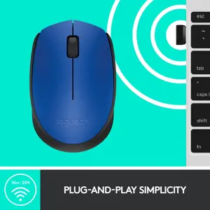 LOGITECH M171 belaidė pelė BLUE