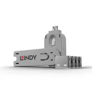 USB PRIEVADO BLOKATORIUS 4 PAKUOTĖS/BALTOS SPALVOS 40454 LINDY