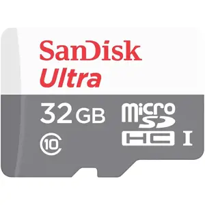 SanDisk Ultra Light microSDHC + SD adapteris 32GB 100MB/s 10 klasės