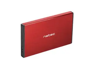 NATEC NKZ-1279 "Natec" išorinis korpusas RHINO GO, skirtas 2,5 SATA, USB 3.0, raudonos spalvos