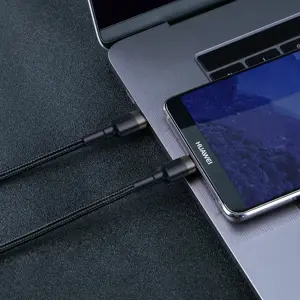 Baseus Cafule Cable durable nylon cable USB-C PD / USB-C PD PD2.0 60W 20V 3A QC3.0 2M black-gray (black-gray)