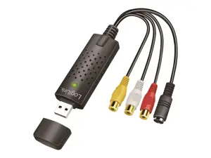"Logilink" VG0030A USB 2.0 A/V grandiklis, USB-A/M į 3x RCA + Mini-DIN 5/F, "Windows" 11 "Logilink