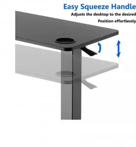 Reguliuojamo aukščio stalas Up Up Forseti Juodas