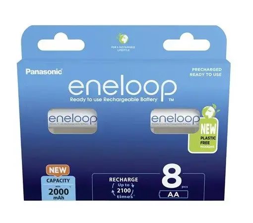 Panasonic Eneloop AA 2000mAh rechargeable - 8 pcs