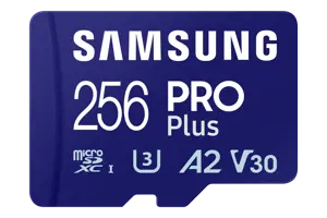 SAMSUNG PRO Plus microSD 256GB UHS-I U3 Full HD 4K UHD 180MB/s skaitymo 130MB/s įrašymo atminties k…