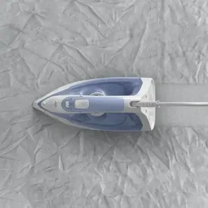 TEFAL Steam Iron | FV2C41E0 Virtuo | Steam Iron | 2000 W | Water tank capacity 240 ml | Continuous steam 27 g/min | Steam boost performance 120 g/min | Blue/White