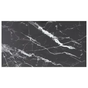 Stalviršis, juodas, 120x65cm, 8mm, marmuro tekstūros stiklas