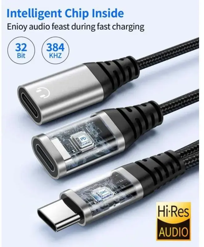 PremiumCord adapter USB-C Splitter 2in1