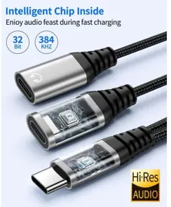 PremiumCord adapter USB-C Splitter 2in1
