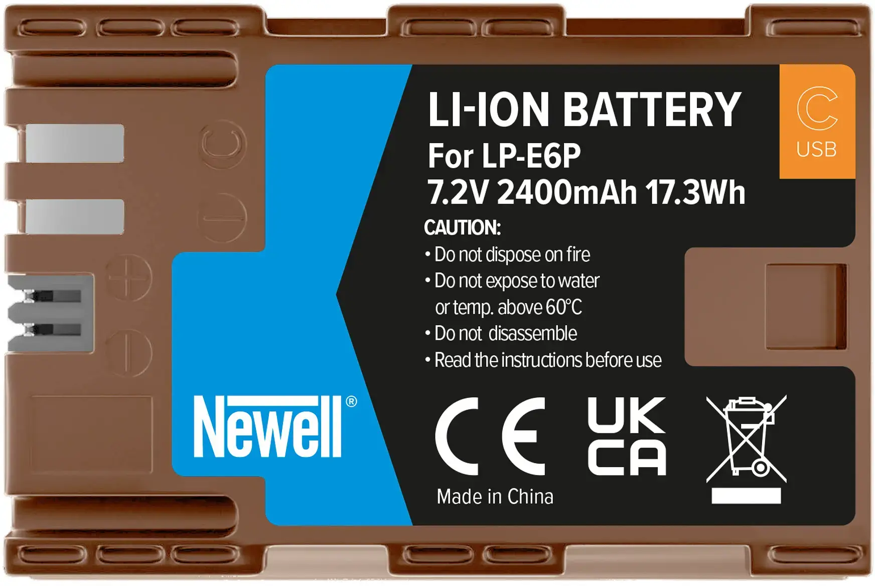 Newell battery Canon LP-E6P USB-C