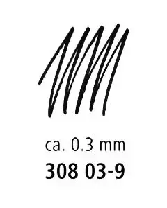 Braižiklis STAEDTLER Pigment Liner, 0,3 mm, juodos sp.
