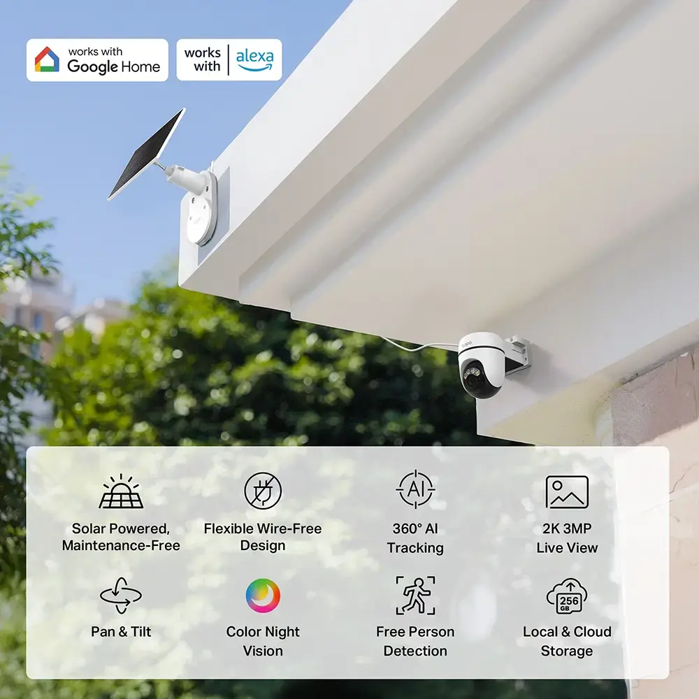 TP-Link Tapo TC90 KIT, IP security camera, Outdoor, Wireless, CB, CE, FCC, DOE, CEC, RCM, KC, JFR,VCCI,NCC, BSMI, NTRA, IP65, Ceiling/Wall/Pole, White
