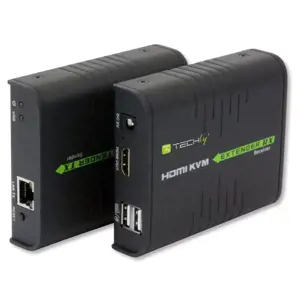 TECHLY 028214 Techly HDMI KVM ilgintuvas su USB (pelė, klaviatūra) iki 120 m Cat5/5e/6 kabeliu