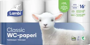 LAMBI tualetinis popierius 16vnt, 3sluoksnių