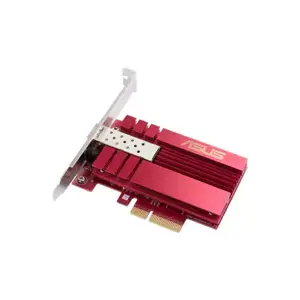 ASUS XG-C100F, vidinis, laidinis, "PCI Express", šviesolaidinis, 10000 Mbps, raudonas