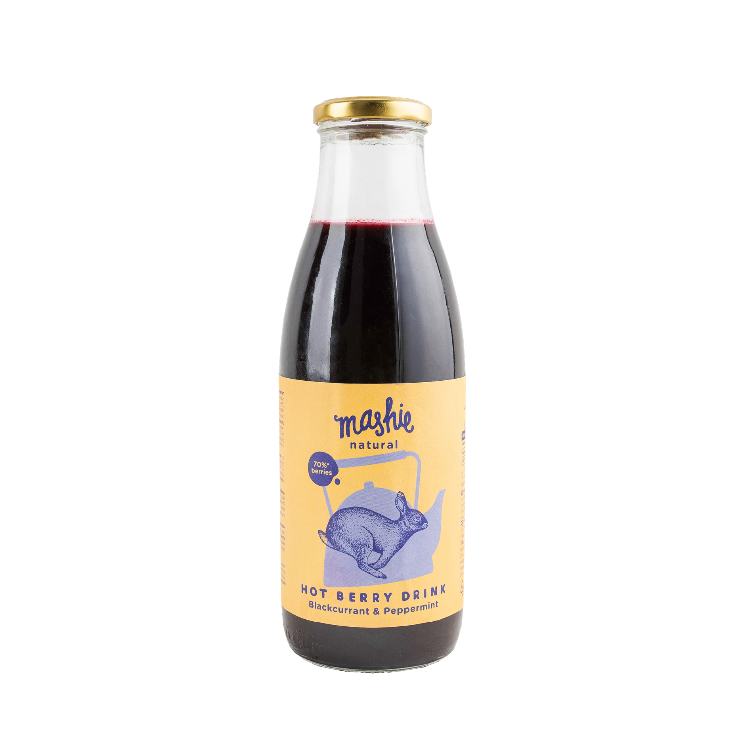 Juodųjų serbentų su pipirmėte uogų tyrė MASHIE, 0.75l