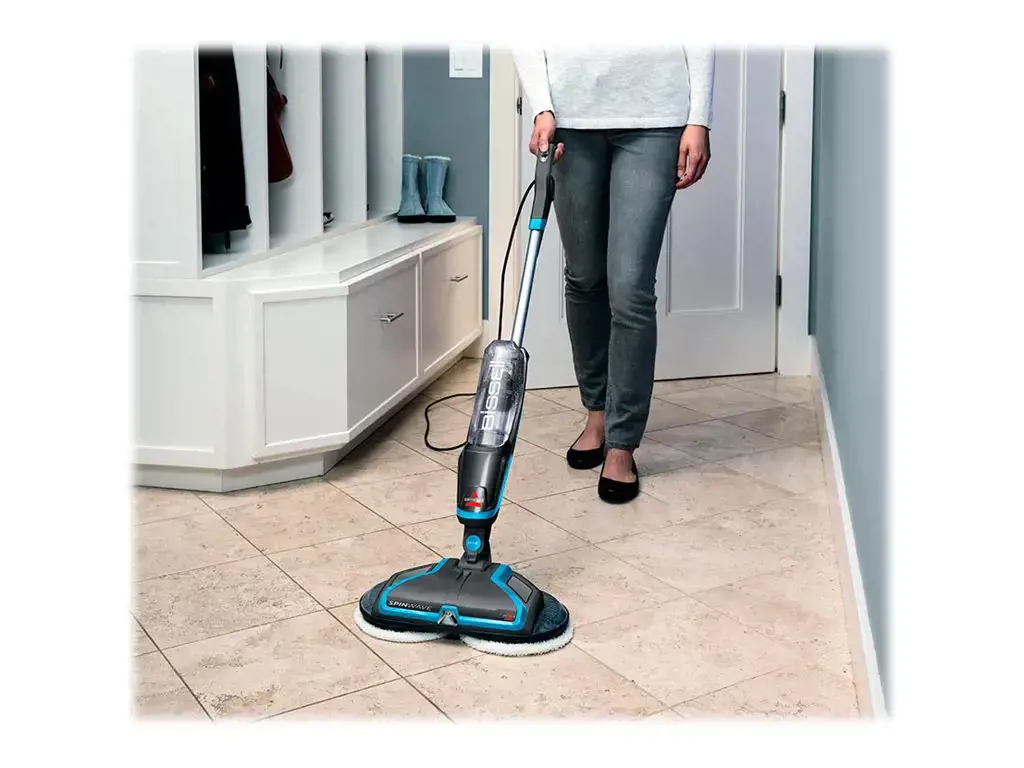 "Bissell Mop SpinWave" laidinis darbinis šluostukas, skalbimo funkcija, galia 105 W, mėlyna/titano spalva