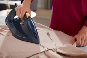 "Philips" 7000 serijos DST7060/20 HV garinis lygintuvas mėlyna/geltona, garinis lygintuvas, "SteamGlide Elite" padas, 2 m, 250 g/min, mėlyna, geltona, 55 g/min