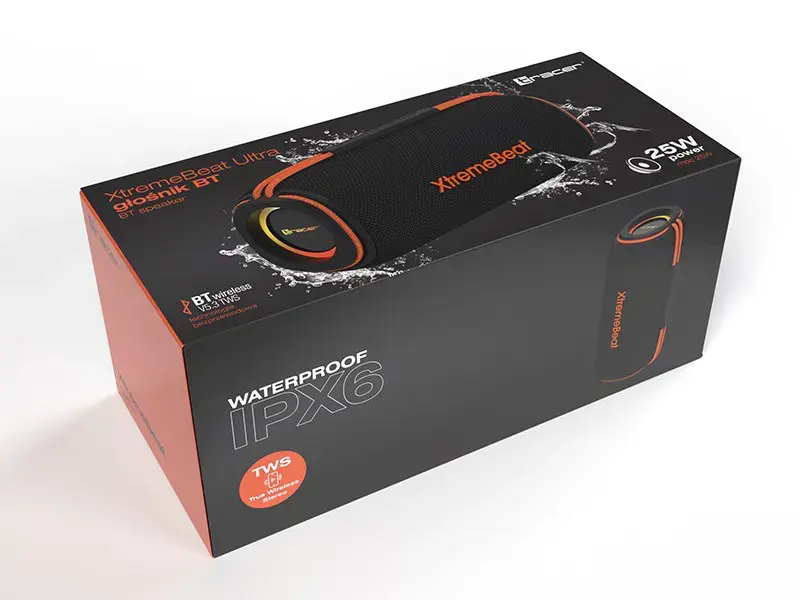 Tracer XtremeBeat Ultra TWS Portable Bluetooth Speaker Black 25 W