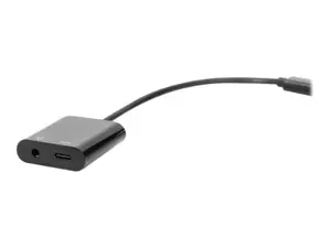 ASSMANN USB Type-C Splitter cable type C - 3.5mm+type C M/F/F 0.2m Gen2 5A 10GB Vers. 3.1 CE bl Ver…