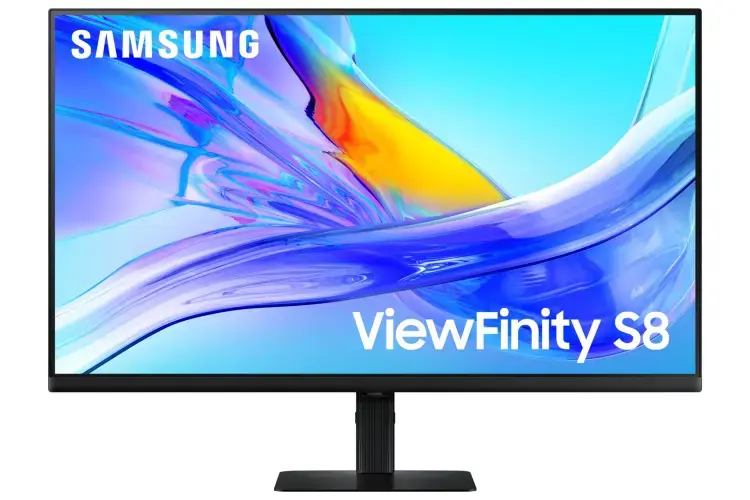 Samsung ViewFinity S8 S32D800UAU Monitorius 32'' VA 4K UHD 3840x2160, 5 ms, 280 cd/m2, 60 Hz, Juoda