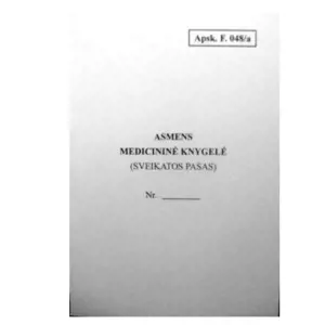 Asmens medicininė knygelė F.048/a
