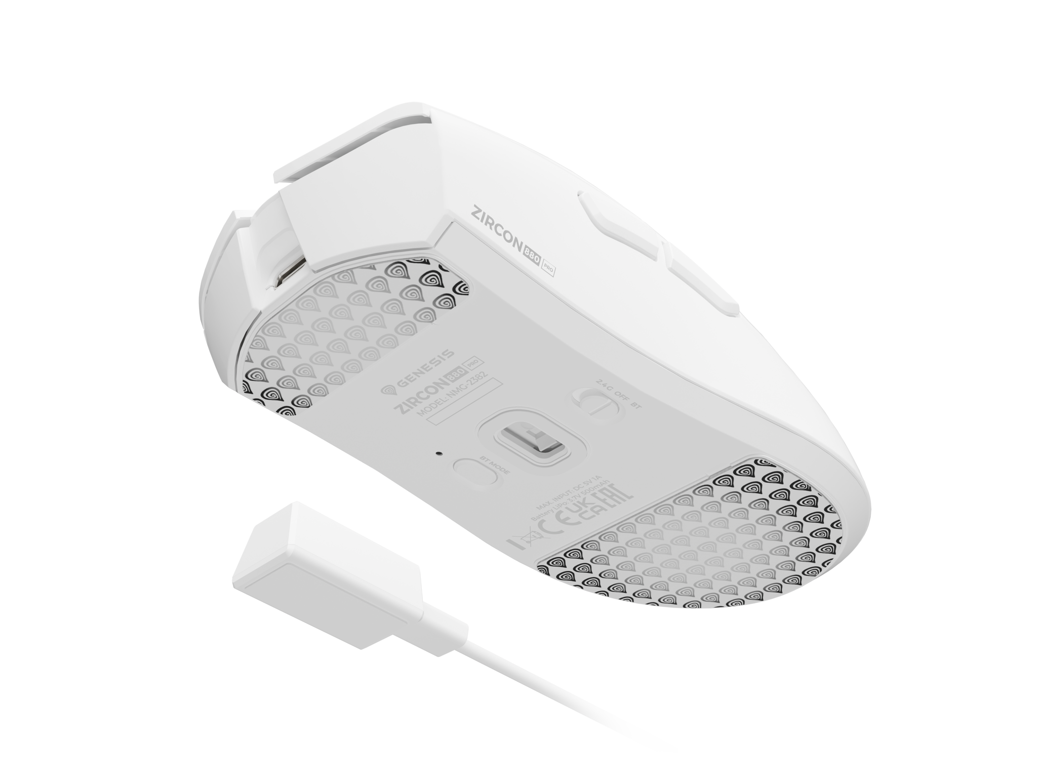 Genesis Gaming Mouse | Zircon 880 Pro 8k | Wireless | 2.4GHz, Bluetooth | White