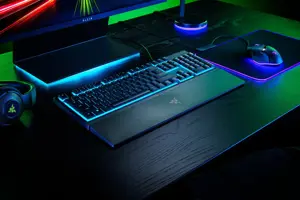 "Razer" žaidimų klaviatūra "Ornata V3 X" RGB LED apšvietimas, NORD, laidinė, juoda, tyli membrana, skaitmeninė klaviatūra