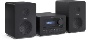 "Sharp TOKYO DAB+ HI-FI" mikrosistema, namų garso mikrosistema, juoda, 40 W, dvipusė, belaidė, DAB, FM